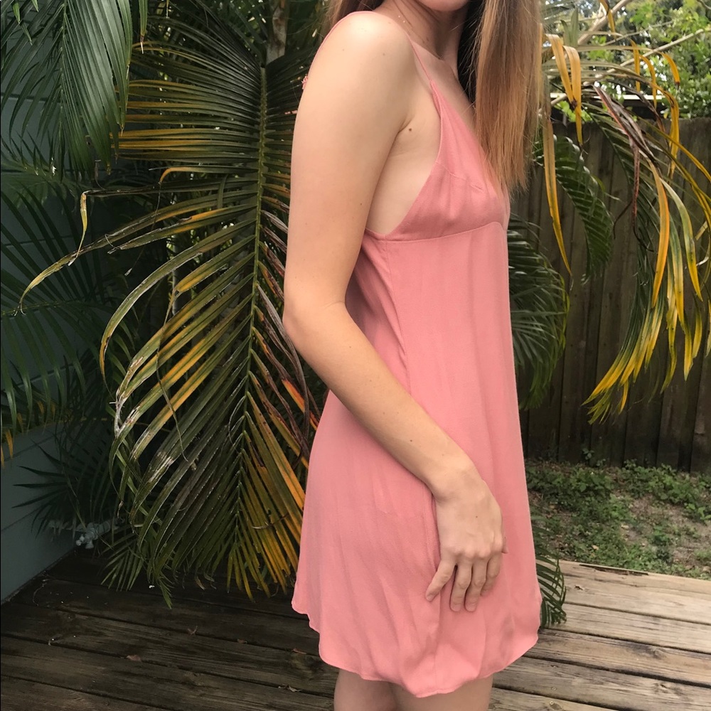 Reformation Pink Tie-Back Dress NWOT